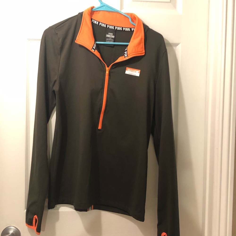 Olive Green and Orange Workout jacket